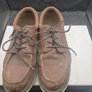 Fox Men's Brown Leather Boat Shoes